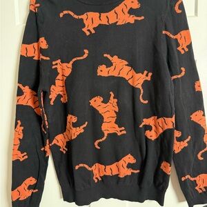 Men's Funky Tiger Pattern Crewneck Sweater